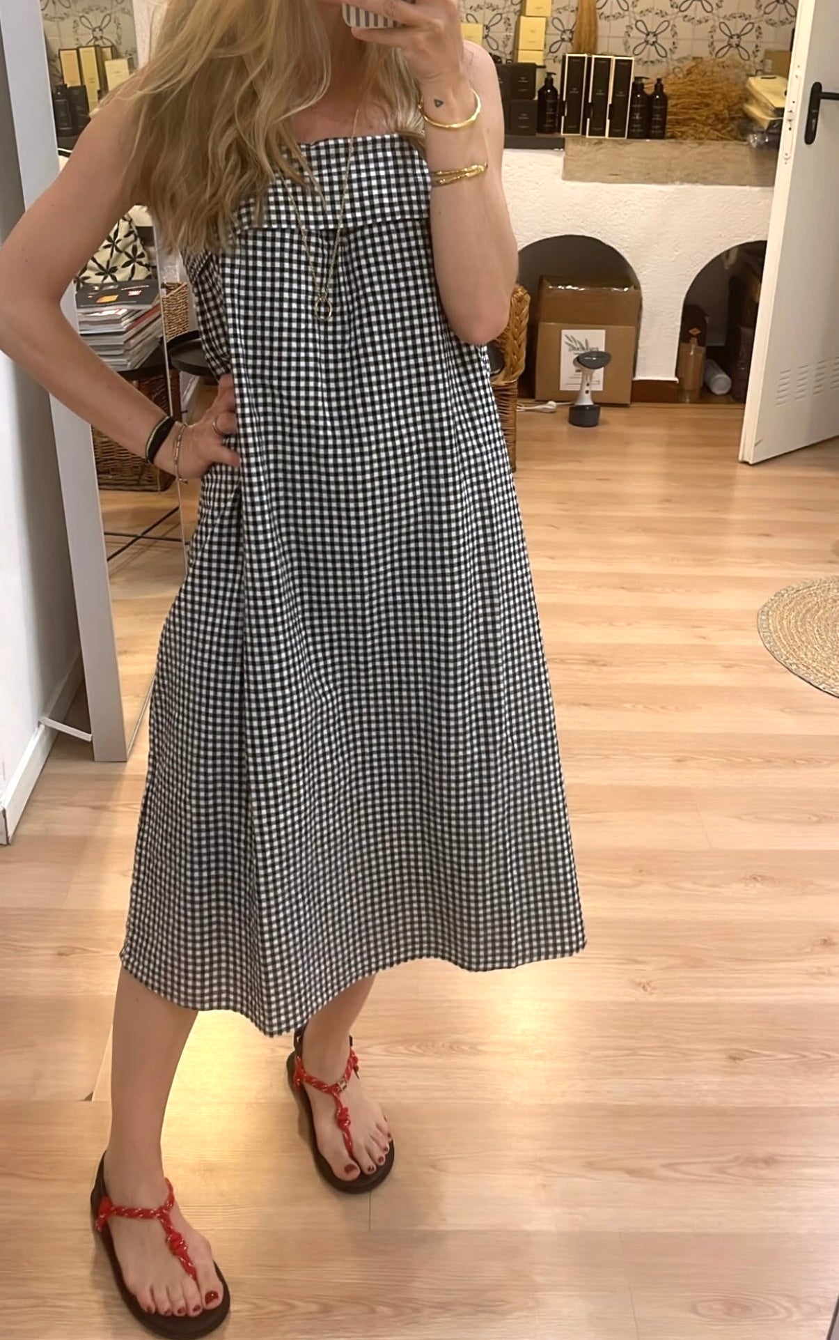 Vestido cuadro vicky Bellerose