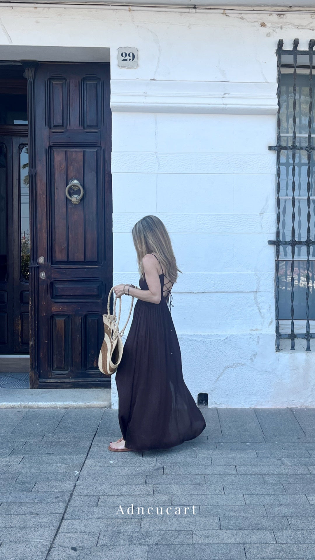 Vestido marrón chocolate