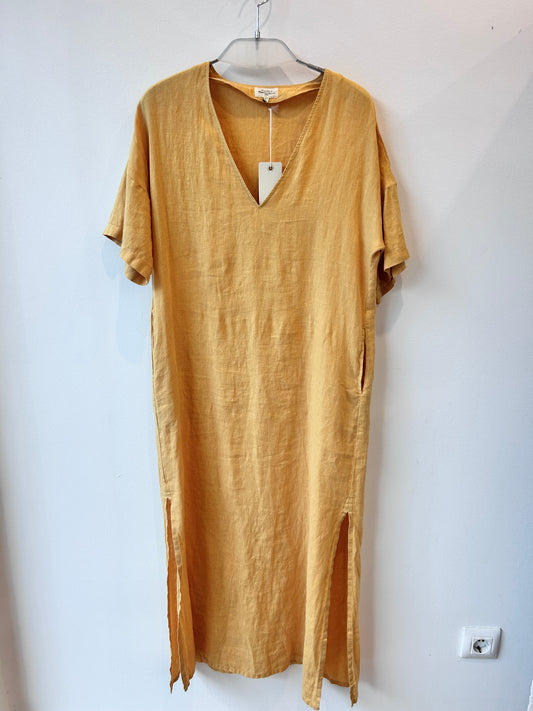 Vestido amarillo lino Hartford