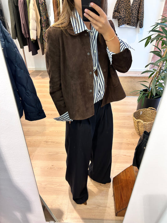 Chaqueta piel marrón de Bash