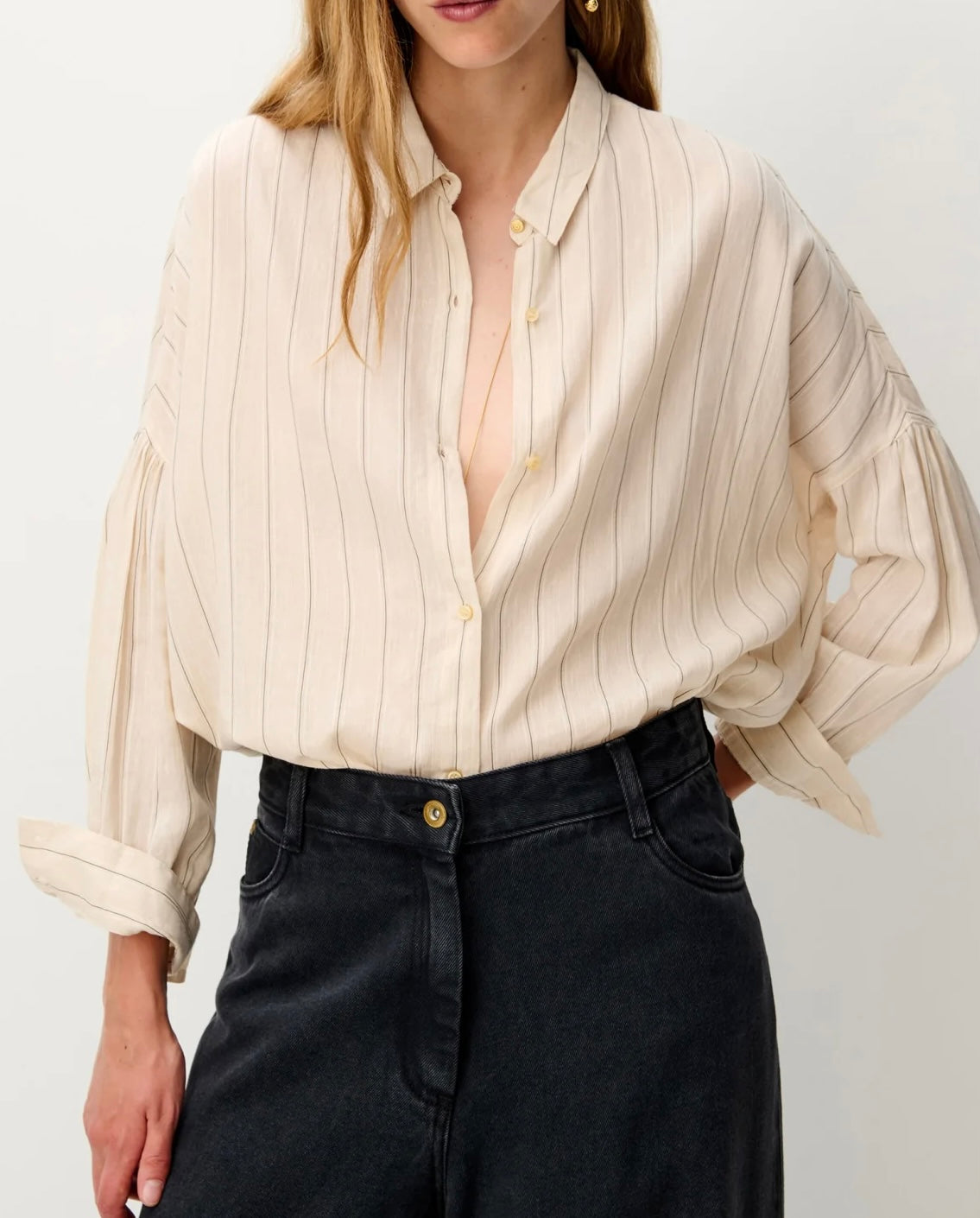 Camisa de viscosa y algodón sessùn
