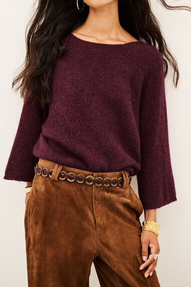 Jersey con escote pico ba&sh