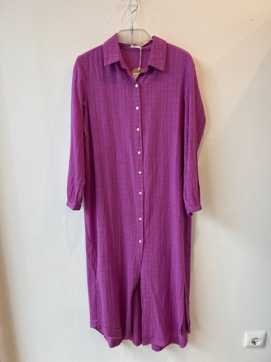 Vestido lino fucsia MiandCo