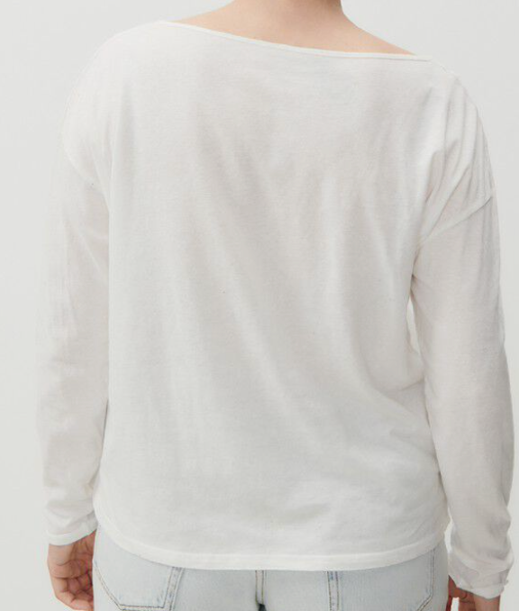 Camiseta manga larga en blanco de American Vintage