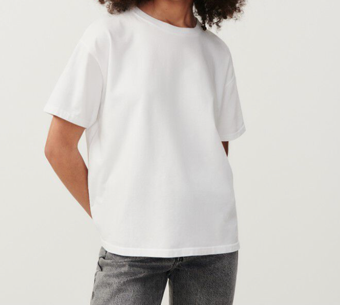 Camiseta manga corta en blanco de American Vintage