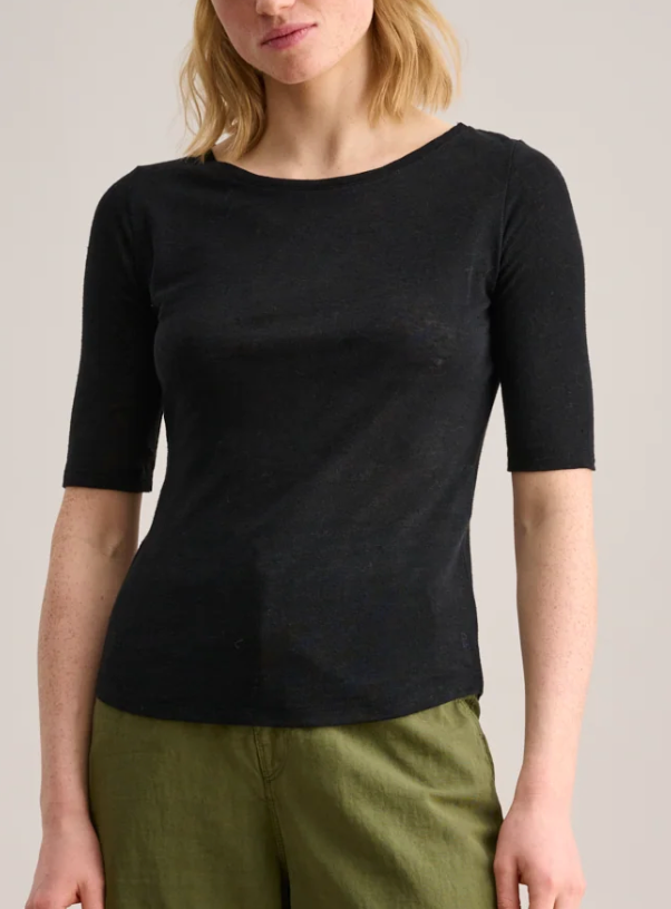 Camiseta lino en negro de Bellerose