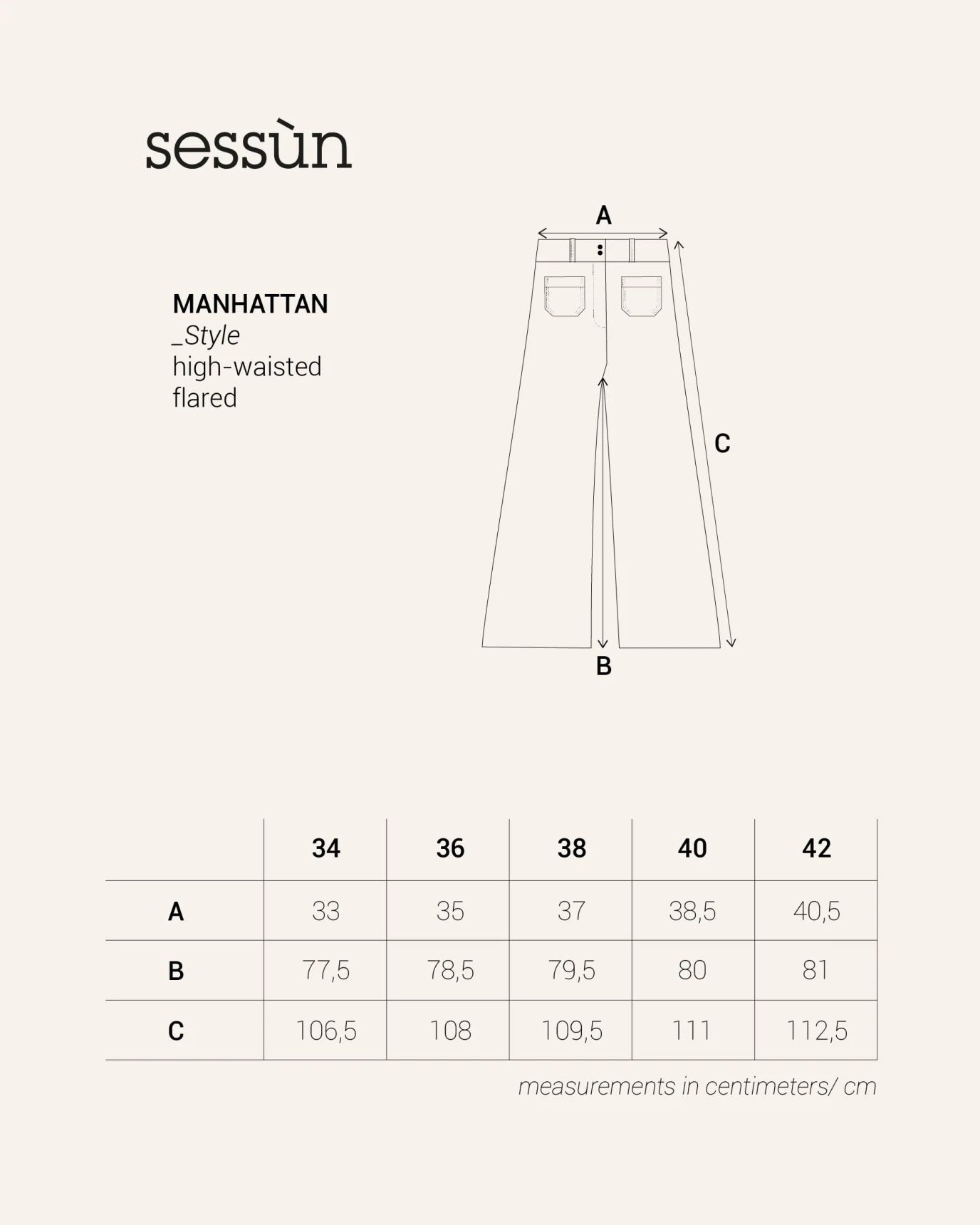 Pantalón recto denim sessùn