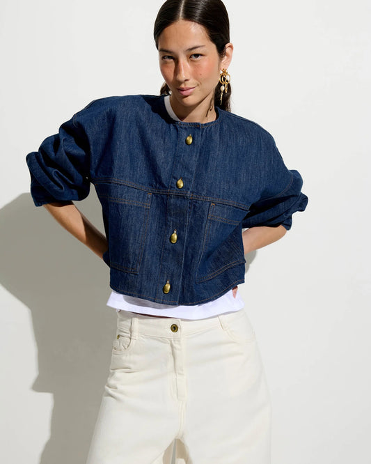 Chaqueta tejido denim sessùn