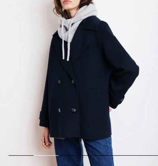 Abrigo paño marino